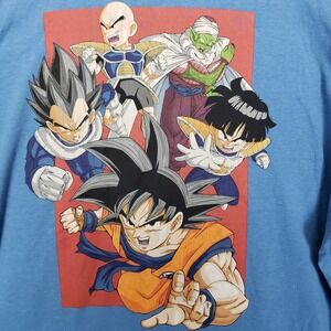 Dragonball Z Long Sleeve Tee Shirt Light Blue Anime Goku Vegeta Piccolo Gohan 2X
